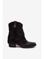 boty na podpatku černé model 21708419 - Boto