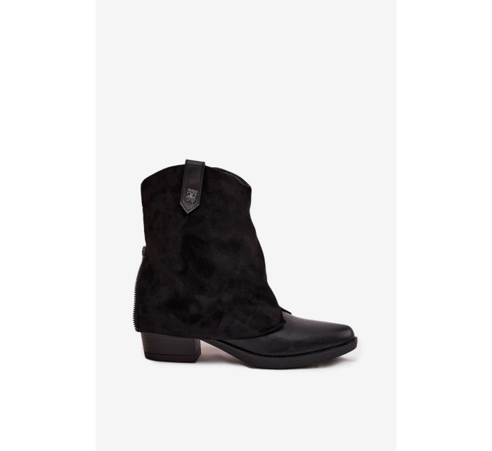 boty na podpatku černé model 21708419 - Boto