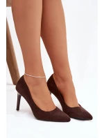 Eko semišové lodičky Sergio Leone 1336 čokoládové