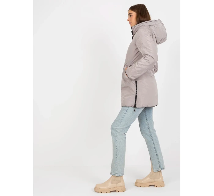 Dámska bunda NM KR L22 9872 .93 čierna a béžová Dámska bunda NM KR L22 9872 .93 čierna a béžová