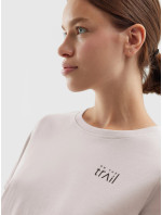 Dámske bavlnené tričko 4FAW23TTSHF0897-26S svetlo šedé - 4F