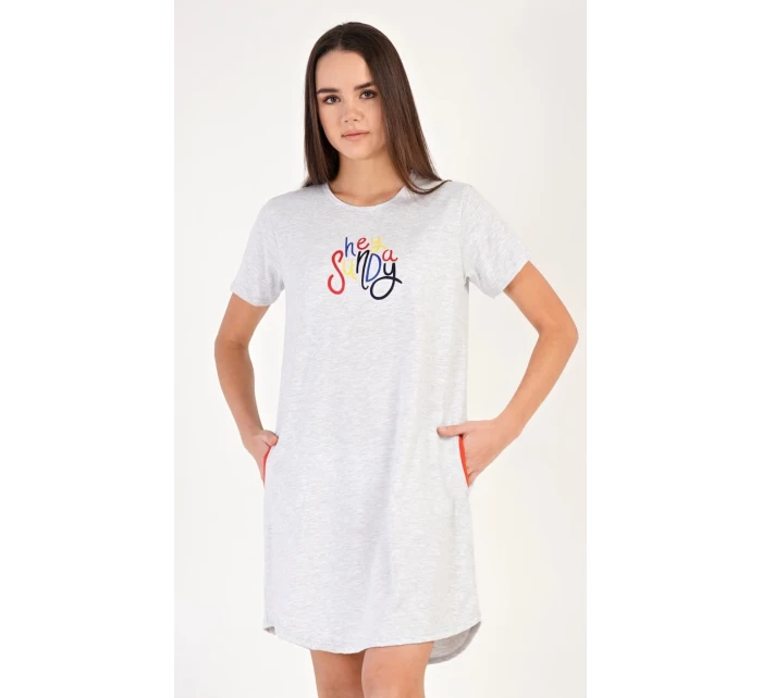 Dámské domácí šaty s krátkým rukávem Hey model 18728686 - Vienetta