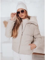 Dámská zimní manšestrová bunda béžová Dstreet model 21978699 - FashionStreet