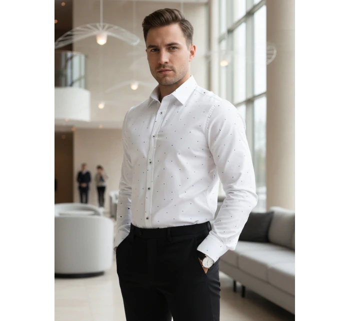 Koszula męska slim fit  biała model 22004895 - FashionStreet