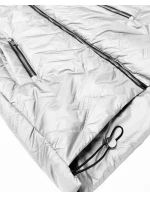 Dámska ľahká prešívaná bunda s kapucňou Goodlookin light beige (B8588-9)