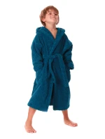 Detský župan Athena s kapucňou 3116 petrol - Vestis