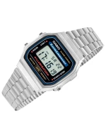 Unisex digitálne hodinky Casio A168WA s náramkom z nehrdzavejúcej ocele, strieborné Unisex digitálne hodinky Casio A168WA s náramkom z nehrdzavejúcej ocele, strieborné