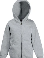 Fruit of the Loom Classic Kids Sweat Jacket Detská mikina s kapucňou 16.2045 heather grey