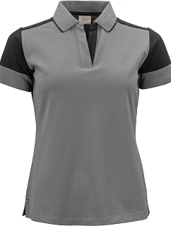 Printer Prime Polo Women Dámske piqué polo z hrubej bavlny 61.5025 antracitová/čierna