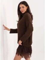 Sweter CH SW model 21776433 ciemny brązowy - FPrice Sweter CH SW model 21776433 ciemny brązowy - FPrice