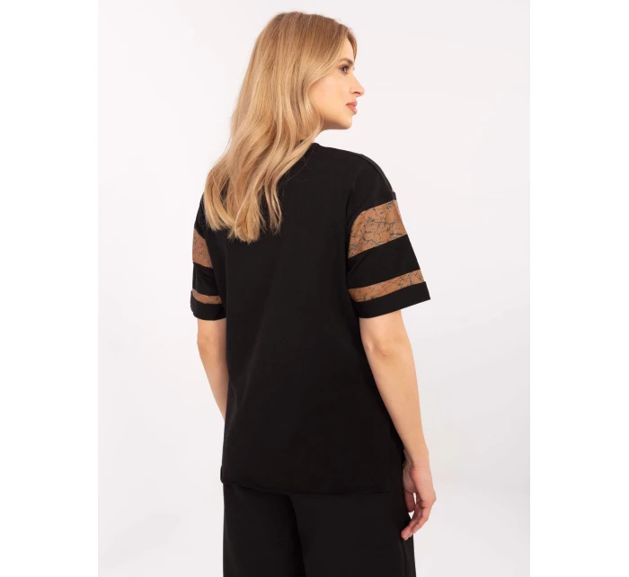 Blúzka CLM BZ 0004.50 čierna a béžová