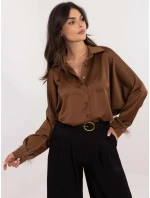 Dámska košeľa DHJ KS 16879.37 Tmavo hnedá - FPrise