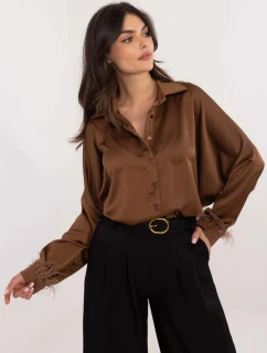 Dámska košeľa DHJ KS 16879.37 Tmavo hnedá - FPrise