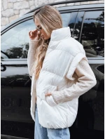 Dámská prošívaná vesta ecru Dstreet model 21966309 - FashionStreet