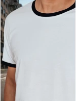 Pánske základné biele tričko FashionStreet RX5662