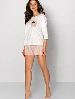 Dámske pyžamo Ella beige - Momenti Per Me