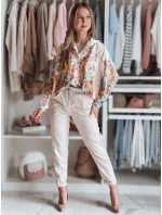 Dámská květovaná košile oversize světle béžová Dstreet model 21986542 - FashionStreet