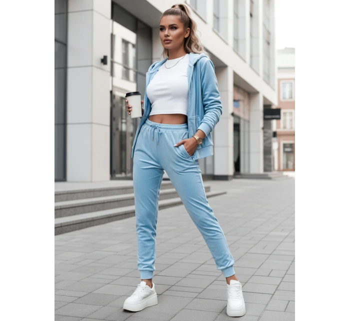 Dámske velúrové tepláky modré Dstreet UY2835 Dámske velúrové tepláky modré Dstreet UY2835