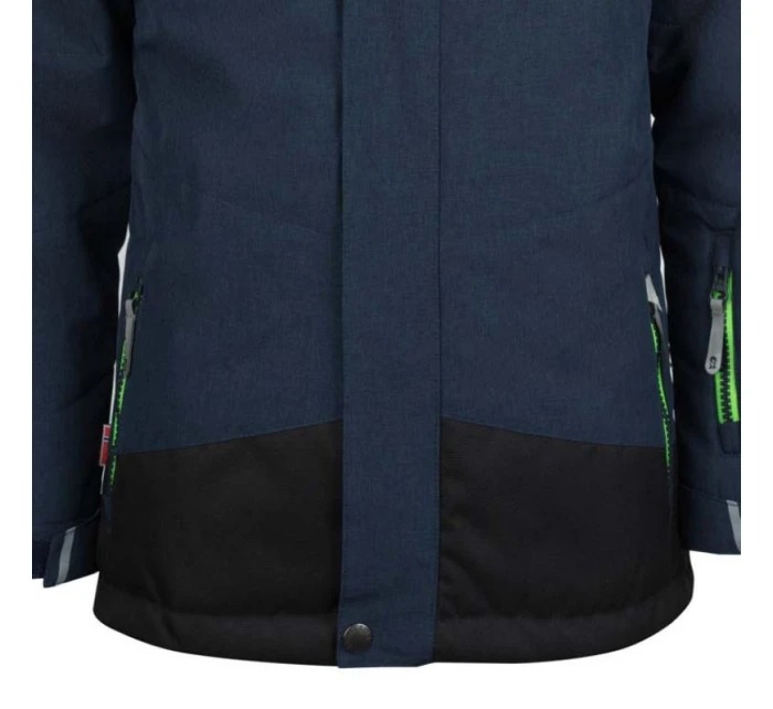 Trollkids Detská zateplená bunda Norefjell pre dievčatá/chlapcov nepremokavá tmavomodrá (132-100)