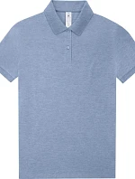 B&C My Polo 210 /women Dámske polo tričko z hrubej bavlny 01.W463 heather blue