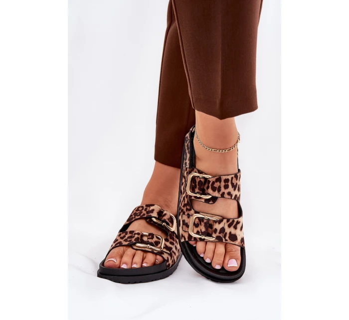 Dámské Sandály S Přezkami V Hnědé model 21687454 - Boto