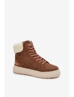 Dámské zimní boty s kožíškem model 21725170 hnědé - Lee Cooper Dámské zimní boty s kožíškem model 21725170 hnědé - Lee Cooper