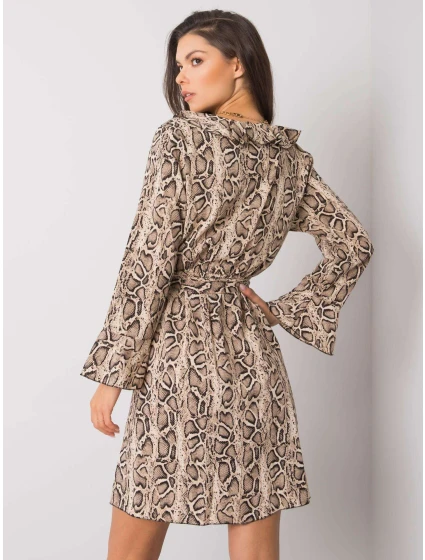 Šaty DHJ SK 13891B.07P čierna a béžová