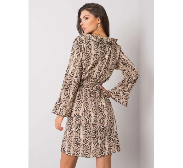 Šaty DHJ SK 13891B.07P čierna a béžová