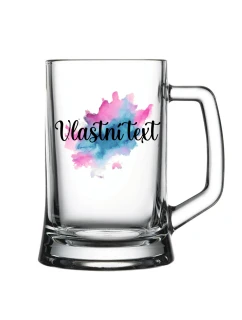 Personalizovaná pivní sklenice - Akvarelový otisk