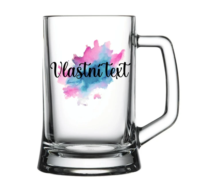 Personalizovaná pivní sklenice - Akvarelový otisk