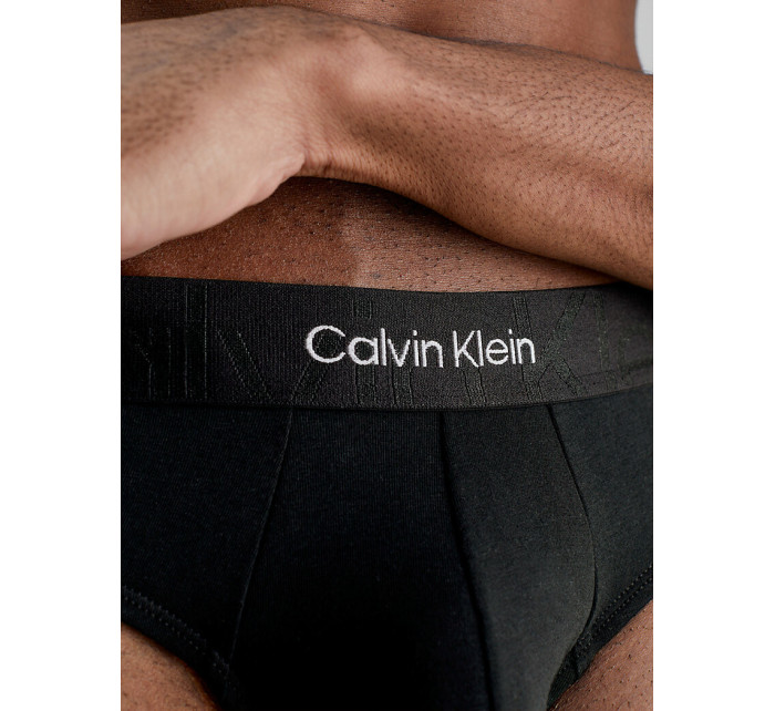 Pánske nohavičky Slipy Embossed Icon 000NB3298A UB1 Black - Calvin Klein