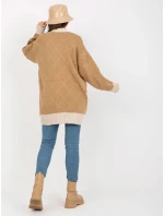 Dámsky sveter LC SW 0258.03P Hnedo-béžová - Rue Paris