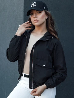 Dámská přechodná bunda s kapucí černá model 21979443 - Dstreet