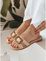 Dámske žabky GLAMSTEP beige FashionStreet ZY0929