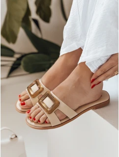 Dámske žabky GLAMSTEP beige FashionStreet ZY0929