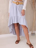 Sukňa s dlhšou zadnou časťou šedá