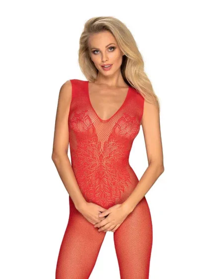 Horúce body N112 bodystocking red - Obsessive