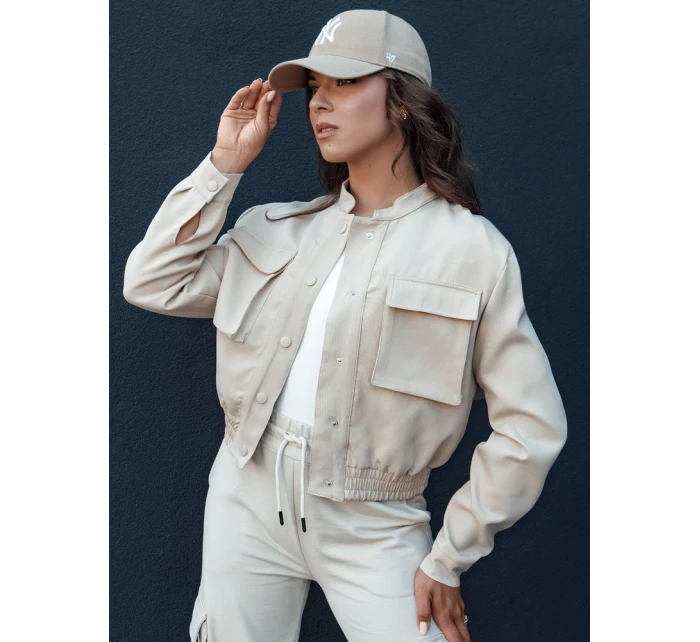 Dámská bunda bomber béžová Dstreet model 21975873 - FashionStreet