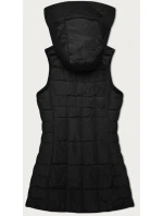 Černá dámská vesta s kapucí model 21339594 - S'WEST Černá dámská vesta s kapucí model 21339594 - S'WEST