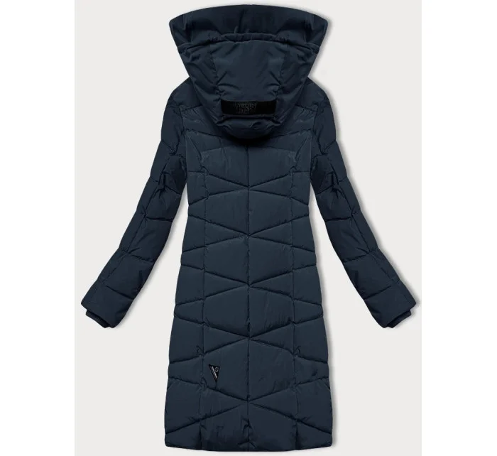 Tmavě modrá dámská zimní bunda s kožešinovou podšívkou model 21247995 - LHD