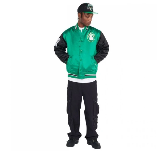 Mitchell & Ness NBA Boston Celtics Primetime Heavyweight Satin Jacket Vintage Celtics Logo M JK8453-BCEKYGN Pánske
