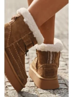 Semišové dámské zimní boty s ozdobnými Big Star Camel model 21708676 - Big Star Shoes
