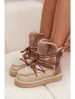 Dámské sněhové boty s kožíškem Béžová model 21803133 - D.Franklin