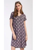 Dámska nočná košeľa s krátkym rukávom Polka dots Dámska nočná košeľa s krátkym rukávom Polka dots