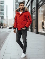 Pánská zimní bunda červená Dstreet model 21962237 - FashionStreet Pánská zimní bunda červená Dstreet model 21962237 - FashionStreet
