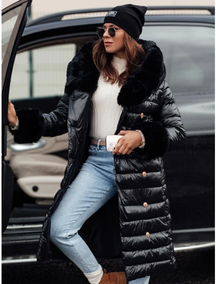 Dámsky prešívaný zimný kabát HORIZON black FashionStreet TY4749 Dámsky prešívaný zimný kabát HORIZON black FashionStreet TY4749