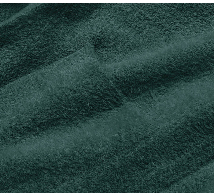 Dlhý vlnený prehoz cez oblečenie typu alpaka v morskej farbe s kapucňou (M105)
