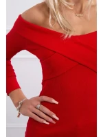 Blúzka s výstrihom do V červená