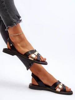 Zazoo 40382 Sandały Damskie Skórzane Czarne