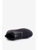 Sznurowane Botki Męskie Big Star OO174559 Hi-Poly System Czarne